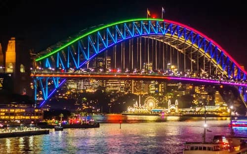 Vivid Sydney Catamaran Cruise with Canapes and Drink